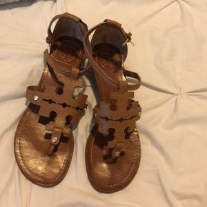 Tory Burch Chandler Logo wedge sandal size 8.5